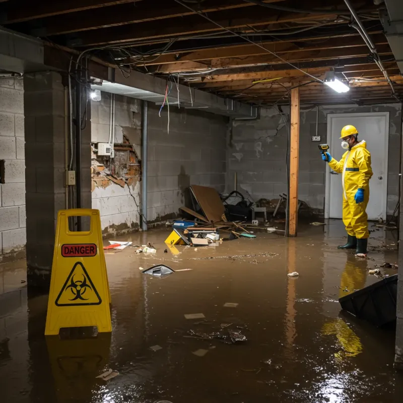 Flooded Basement Electrical Hazard in Selma, TX Property