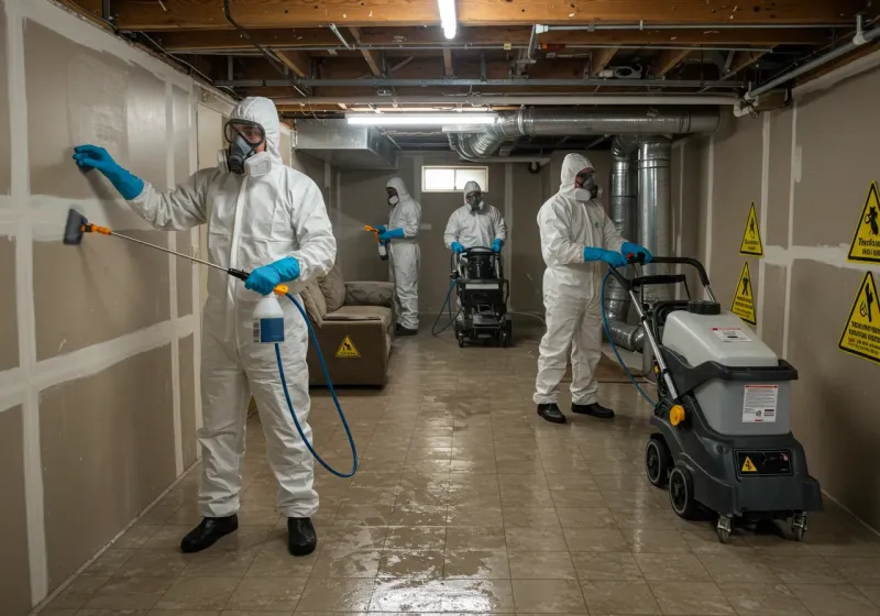 Basement Moisture Removal and Structural Drying process in Selma, TX